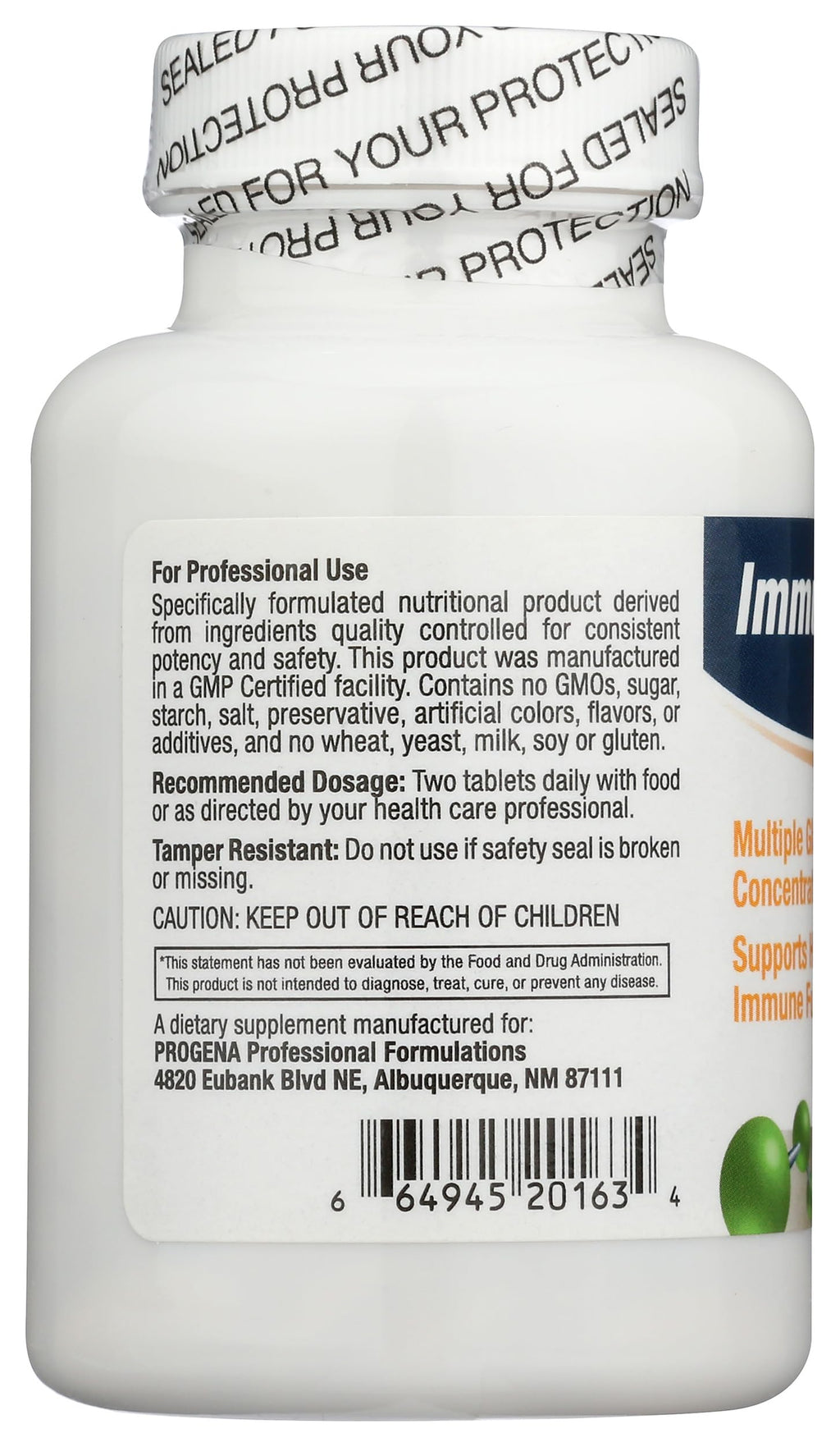 PROGENA - Immune Plus Multiple Glandular Tissue Concentrate (120 Capsules)