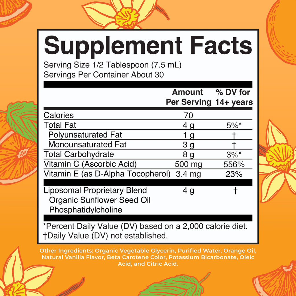 MaryRuth's Megadose Liquid Vitamin C Liposomal | 500 mg Per Serving | Ultra Absorption | Immunity | Antioxidant Support | Collagen Formation | Vegan | Gluten Free | Sugar Free | 7.6 Oz | 30 Servings