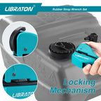 LIBRATON Strap Wrench 2-piece Multifunctional Adjustable Wrench Tools Oil Filter, Jar Opener