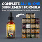 Clean Nutra Organic Maca Root Liquid Drops with Ashwagandha, Fenugreek, Beet Root and L-Arginine Liquid Multivitamin for Women and Men - Adapto Drive