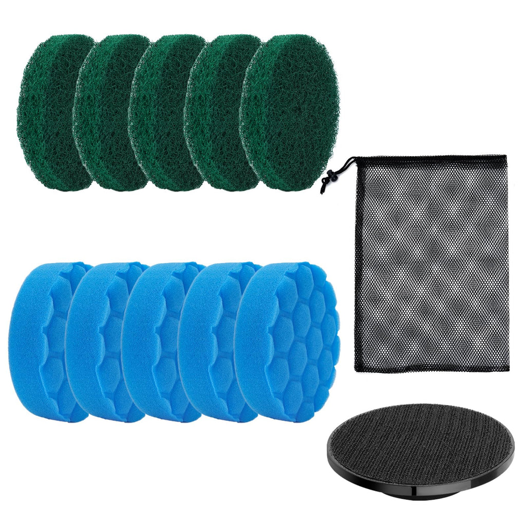 Electric Spin Scrubber Replacement Brush Heads Set, 10 Piece Replacement Brush Cleaning Kit for Cordless Power Scrubber, for Household Cleaning Brushes Kitchen Bathroom Floor Tile Car