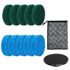 Electric Spin Scrubber Replacement Brush Heads Set, 10 Piece Replacement Brush Cleaning Kit for Cordless Power Scrubber, for Household Cleaning Brushes Kitchen Bathroom Floor Tile Car