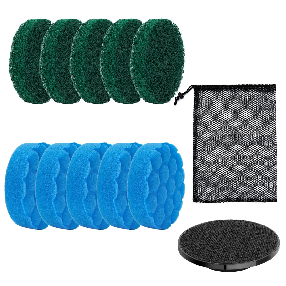Electric Spin Scrubber Replacement Brush Heads Set, 10 Piece Replacement Brush Cleaning Kit for Cordless Power Scrubber, for Household Cleaning Brushes Kitchen Bathroom Floor Tile Car