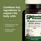 Standard Process Ribonucleic Acid RNA Dietary Supplement - Vegan, Gluten-Free, Non-Soy, & Non-Grain - Cell Development Support - 180 Tablets
