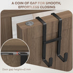 FYY Over The Door Hooks, 2 Packs Double Sided-Hanger Fits Doors 1-7/8"Black
