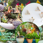 Bucherry 12 Pieces Garden Mini Fairies Figurines Miniature Fairy Sculpture Decoration Tiny Garden Accessories for Home Outdoor Yard Lawn Flower Pot Decor (Elegant)