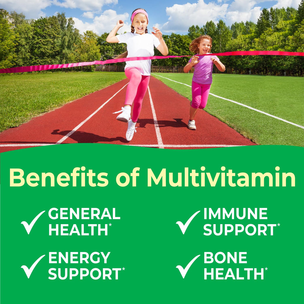 VitaWorks Kids Multivitamin with Iron & Minerals Chewable Tablets - Mixed Fruit Flavor - Vegetarian, GMO-Free, Nut Free - Dietary Supplement - Digestive Support for Children - 120 Chewables",