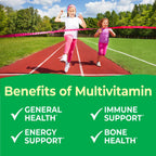 VitaWorks Kids Multivitamin with Iron & Minerals Chewable Tablets - Mixed Fruit Flavor - Vegetarian, GMO-Free, Nut Free - Dietary Supplement - Digestive Support for Children - 120 Chewables",