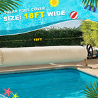 Solar Blanket Cover Pool Reel Cover Swimming Pool Solar Reel Protective Cover 18ft Pool Reel Cover Solar Blanket Cover Swimming Pool Blanket Protector for Above Ground and Inground Pools