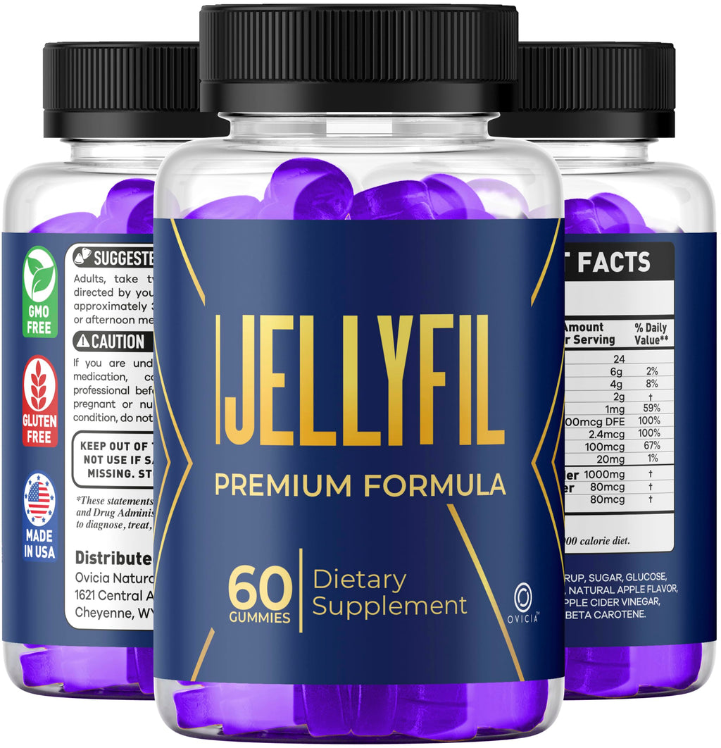 (3 Pack) Jellyfil Gummies - Official Jellyfil Gummys with All Natural Ingredients, Advanced JellyFil Maximum Strength Vitamins Formula for Wellness & Overall Health Support, 180 Gummies for 3 Months