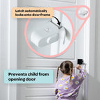 Huglock - The Snap-On Door Lock Kids Can't Reach or Defeat - No Tools or Adhesives Required - Works With Door Knob, Lever or Handle - Childproof Safety Locks are Toddler, Baby and Child Proof (2 pack)