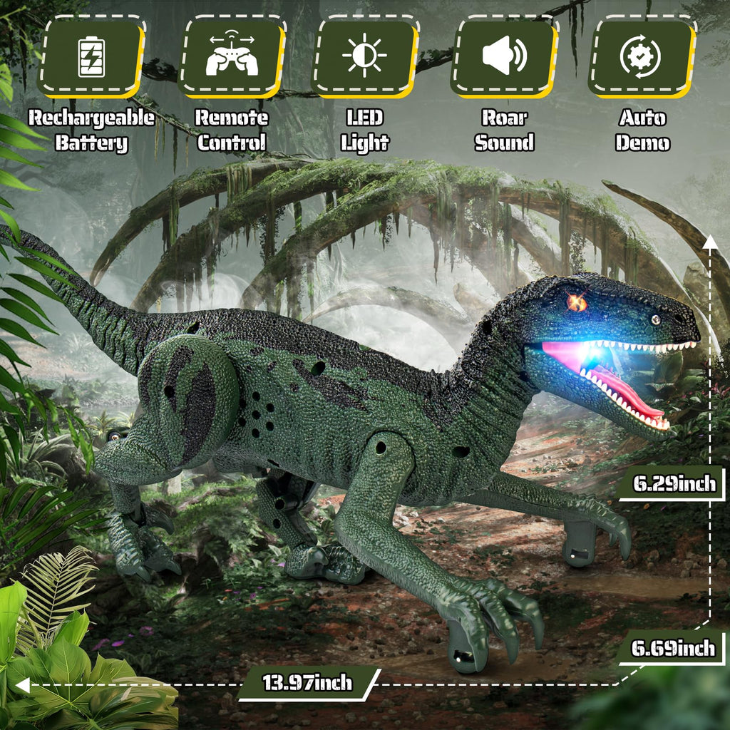 Dinosaur Toys for Kids, 2.4GHz Remote Control Dinosaur with Walking