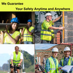 Lavori-AK Safety Vests 10 Pack - Yellow Reflective High Visibility Construction ANSI Class 2 Work Vest for Men,Woman,Hi Vis Vest Mesh and Neon Silver Strip