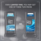 Dove Men+Care Antiperspirant Deodorant Stick Clean Comfort, 4 Count, 2.7 oz