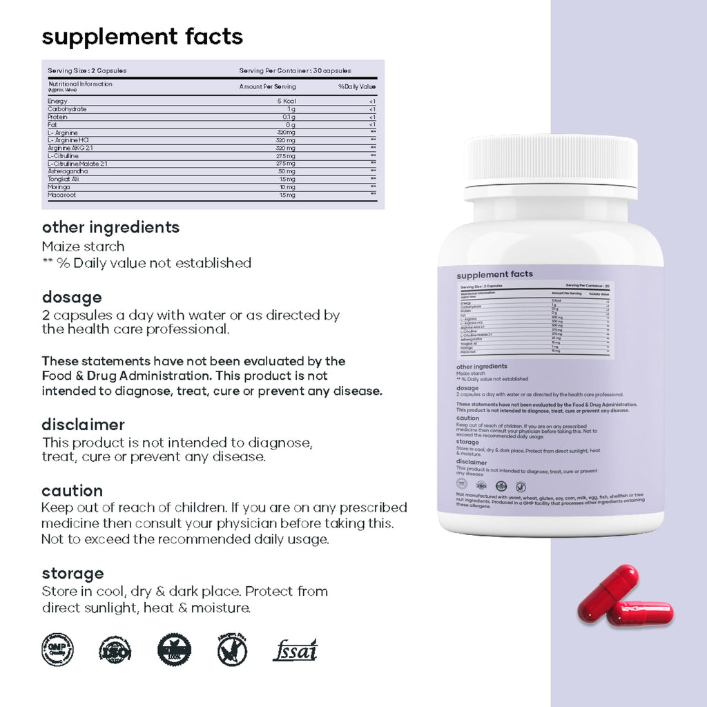 Mars Nitric Oxide Capsules – Pack of 3