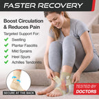 Sleeve Stars Ankle Brace for Women & Men, Ankle Wrap for Sprained Ankle, Compression Sleeve for Plantar Fasciitis Relief, Easy Customizable Support: w/Removable Strap (Single/S:9"-10"/Beige)