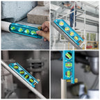 DURATECH 6.25-Inch Level, Magnetic Torpedo Level with 0°/30°/45°/90° Bubbles, V-Groove, Large Viewing Window, Aluminum Alloy Body, Hanging Hole, SAE and Metric Scale for DIY Projects and Household Use