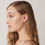 PAVOI Vermeil Hoop CZ Small Huggie Earrings for Women, White Gold