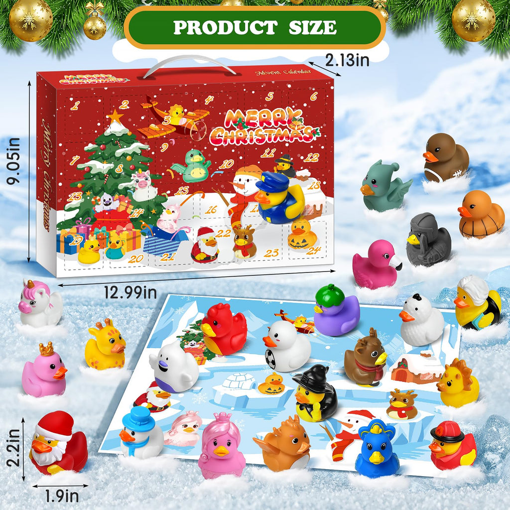 Advent Calendar 2026 Rubber Duck Advent Calendar 24 Days of Christmas Countdown Toys for Kids Boys and Girls Christmas Party Favors Gifts