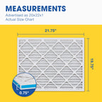 Aerostar 20x22x1 MERV 8 Air Filter, 6 Count, ACTUAL SIZE (19.75 x 21.75 x 0.75), HVAC, Air Conditioning & Furnace Filter Captures Dust, Lint & Pollen (MPR 600 / FPR 5), Made in USA