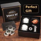 ComboJoy Whiskey Smoker Kit with Torch - 6 Flavors Wood Chips, 2 Glasses, 2 Ice Ball Molds - Cocktail Smoker Infuser Kit, Old Fashioned Drink Smoker Kit, Birthday Bourbon Gifts for Men,Dad(NO Butane)
