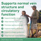 Vasoflex-Forte Leg Vein Health Supplement – Butcher's Broom Root Extract, Hesperidin & Vitamin C – Circulation Support Capsules for Vascular Strength & Tired Legs – 90 Capsules