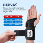 FEATOL 2 Pack Carpal Tunnel Wrist Brace For Work With Wrist Splint, 6.5'' Wrist Brace Night Support For Women Men, Pain Relief For Tendonitis, Arthritis, Pregnancy, Typing, Right and Left Hand, Medium