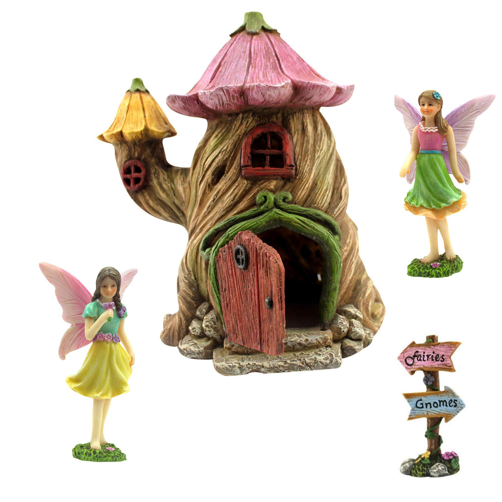PRETMANNS Fairy Garden House Accessories Outdoor Kit 7” High
