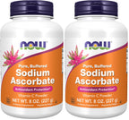 NOW Supplements, Sodium Ascorbate Powder, Buffered, Antioxidant Protection*, 8-Ounce (Pack of 2)