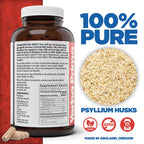 Yerba Prima Psyllium Husks Veg Caps, 400 Capsules (625mg) (Pack of 2) - Vegan, Non-GMO, Gluten Free, Colon Cleanser, Daily Fiber Supplement for Gut Health & Regularity
