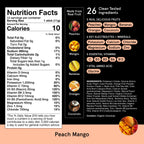 DryWater® Electrolyte + Vitamin Hydration Powder Packets – Peach Mango, 1,000mg Potassium, Real Organic Fruit, NSF Certified for Sport, Nothing Artificial, No Added Sugar (12 Stick Packs)