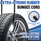 Bolvixor Bungee Cords with Hooks (10 Pack) – 10", 15", 21", 31" Heavy Duty EPDM Rubber Tarp Straps, Max Stretch 2X, Load 180+ LBS, Crimped S Hooks for Cargo, Trucks, Camping, Outdoor Use