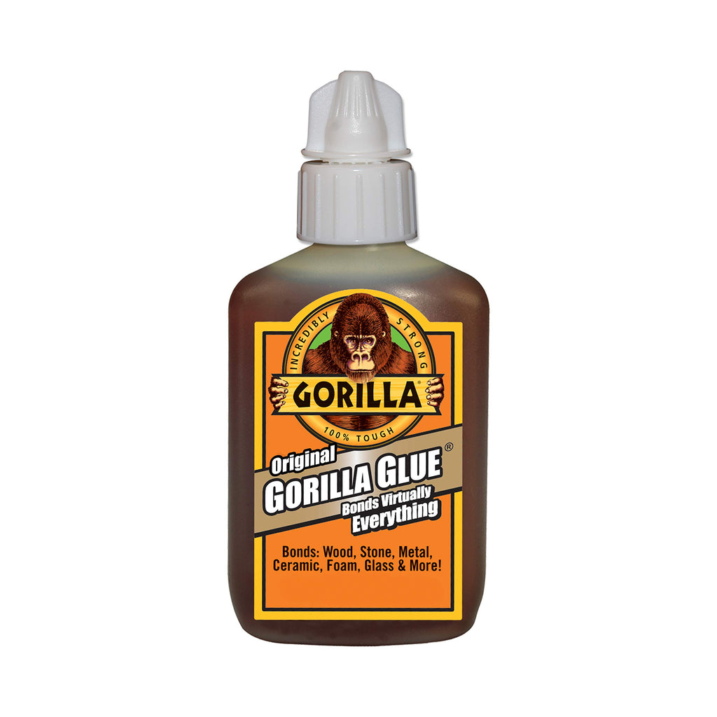 Gorilla Original Gorilla Glue, Waterproof Polyurethane Glue, 2 Ounce Bottle, Brown, (Pack of 1)