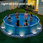 PATIOWIN 12 Pack Solar Pool Lights for Above Ground Pools Accessories, LED Above Ground Pool Lights Outdoor Waterproof, Outdoor Solar Pool Lights Decorations (Cool White)