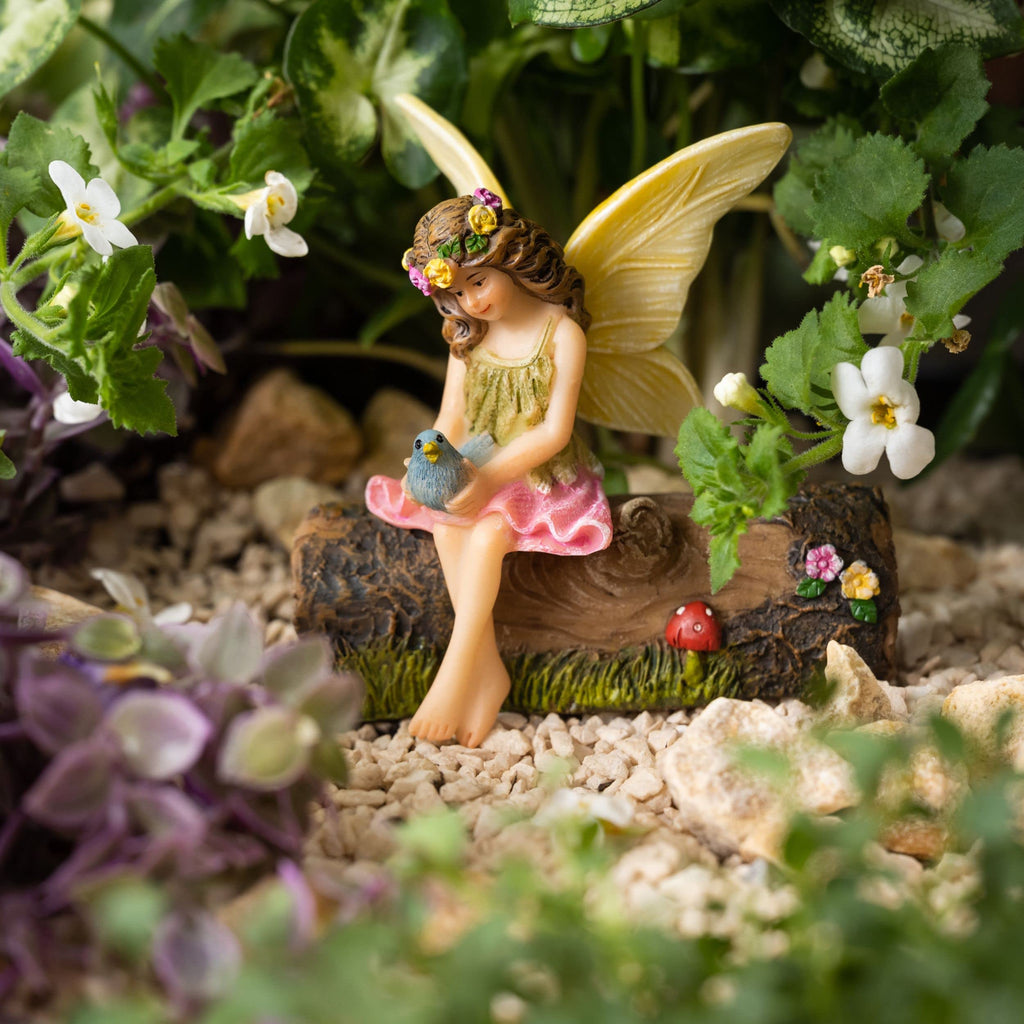 PRETMANNS Fairy Garden Accessories with Fairies for Fairy Garden Outdoor - Miniature Fairy Figurines Set with Animals - Fairy Garden Kit for Indoor Outdoor Gardens
