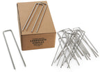 Stainless Steel Landscape Garden Staples Pins, 6-inch, 11 Gauge, Unlike Imposters Won't Rust - Perfect for Landscape Fabric, Irrigation Lines - 100 Pack