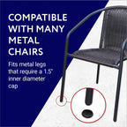 IMPRESA 32 Pack of 1.5 Patio Furniture Glides/Feet/Caps for Wrought Iron Outdoor Furniture “ Protect Your Floor Surfaces from Scratches, Replacement for Eight Chairs