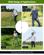 CGENWDCH 27" Scythe for Grass Cutting with 27" Steel Blade & 62" Handle