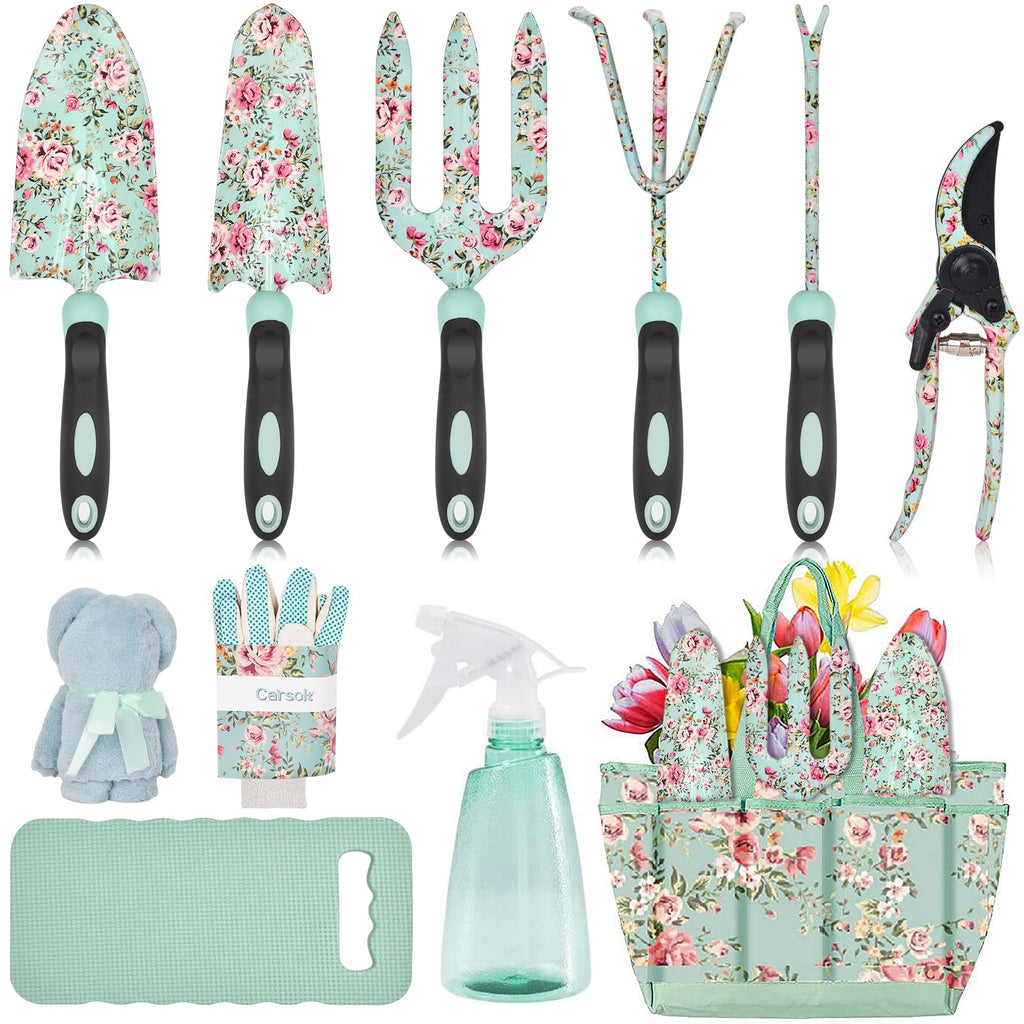Carsolt 11Pcs Floral Gardening Tools Set, for Women Mom