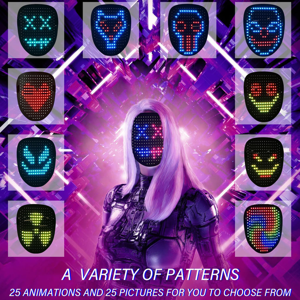 Depointer Life LED Mask Gesture Sensing Light up Mask Cool Gifts for Kids