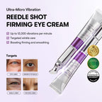 VT COSMETICS Reedle Shot Firming Eye Cream (0.51 fl oz / 15 ml), Micro-Vibration Eye Treatment for Wrinkles & Elasticity, Peptide & Hyaluronic, Korean Skincare