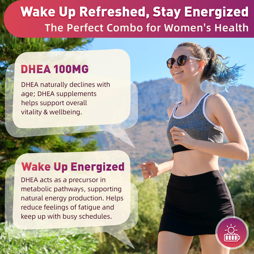 NIUTRLUXE DHEA Gummies, DHEA Supplements for Women, DHEA 100mg 50mg Chewable with Boron, Inositol and Magnesium, Pro-Aging, Ovarian Support, Sleep Support, Vegan, 60 Counts