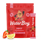 WaterBoy - Daily Hydration, Strawberry Lemonade, Sugar Free Electrolytes Powder Drink Mix - 15ct Hydration Packets