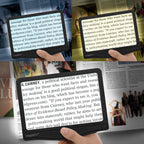 MAGNIPROS 5X Large LED Page Magnifier for Reading Magnifying Glass Reader with 3 Color Lighting Modes & Anti-Glare Lens to Reduce Eye Strain-Perfect for Fine Print, Aging Eyes, Low Vision and Seniors