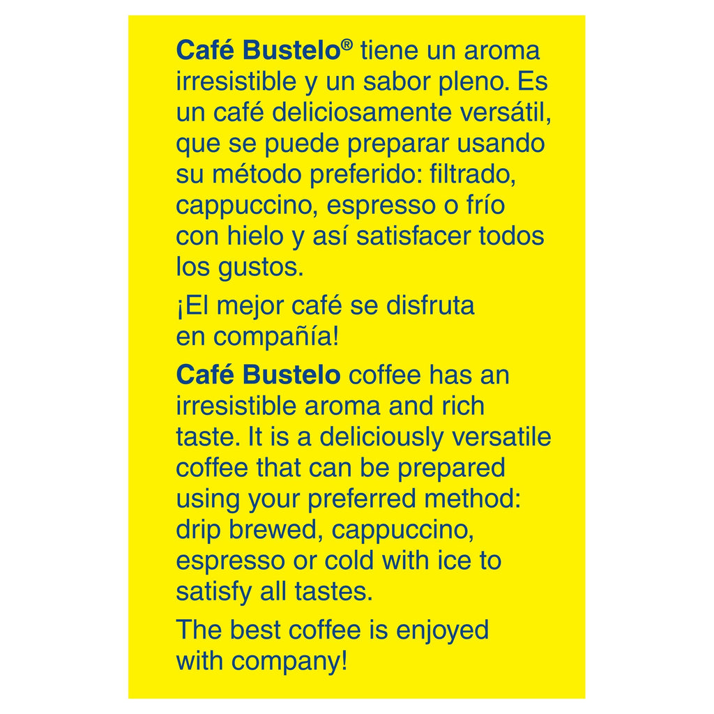 Café Bustelo Espresso Ground Coffee, Dark Roast, 12 Bricks (10 Oz. Each)
