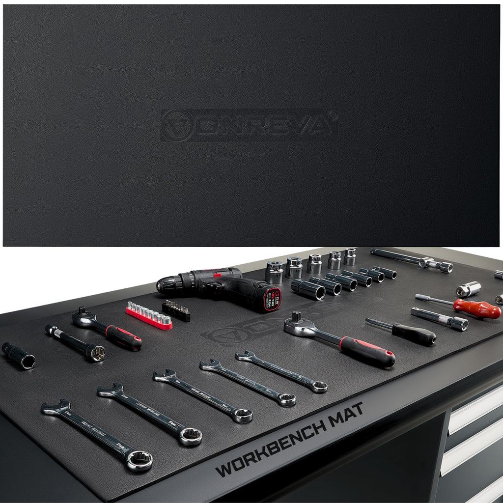ONREVA Workbench Mat 24X72 Inches, EVA Work Mat, Protect Your Work Bench Top, Heavy Duty Pad for Tool Box Top, Table, Tool Station, Rolling Cabinet Cart Cover Liner Matt, 72"X24" 5mm Thick
