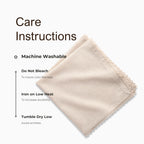 FINGERCRAFT Lace Cloth Napkins, Cotton Linen, 12 Pack, 20x20 Inch, Ivory