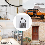 Towel Ring for Bathroom, Oil Rubbed Bronze Hand Towel Holder 2 Pack, Bathroom Accessories and Towel Racks for Bathroom Wall