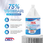 Super Concentrated USA Pure Vinegar - Industrial Cleaning Vinegar - 1 Gallon Concentrated Cleaner (75% 1 Gallon)