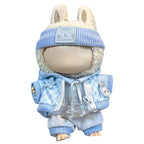 GerdfeiTawtab Clothes Fit for 17CM Doll, Fashion Doll Clothes Outfit Set Cute Theme Designer Toys Dress Accessories for Collector Fans Display (Light Blue Grid)